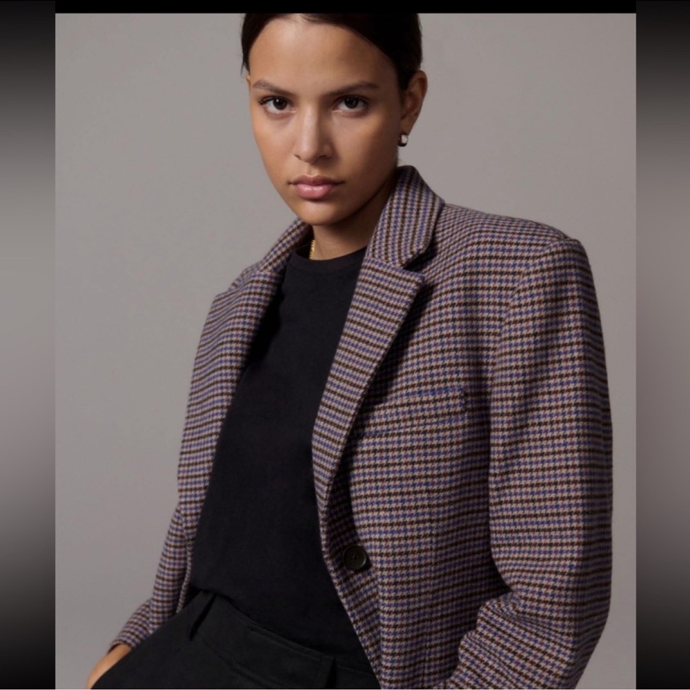 NWT Everlane ReWool houndstooth oversized 80’s blazer